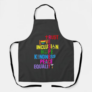 Kindness Peace Equality Love Inclusion Hope   Apron