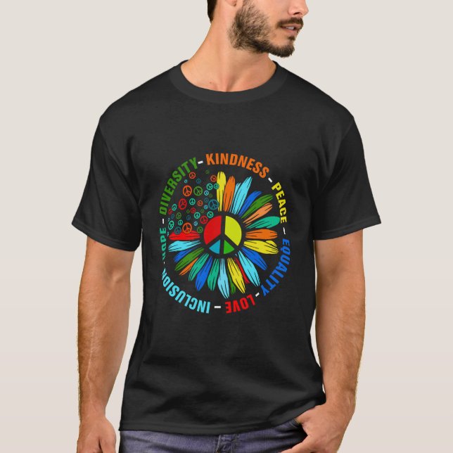 Kindness Peace Equality Love Inclusion Hope Divers T-Shirt (Front)
