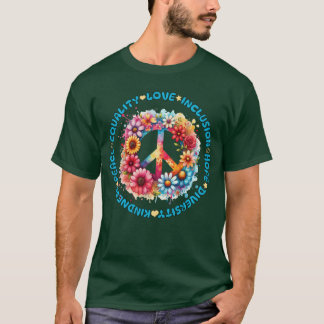Kindness Peace Equality Love Inclusion Hope Divers T-Shirt