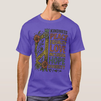 Kindness Peace Equality Love Inclusion Hope Divers T-Shirt