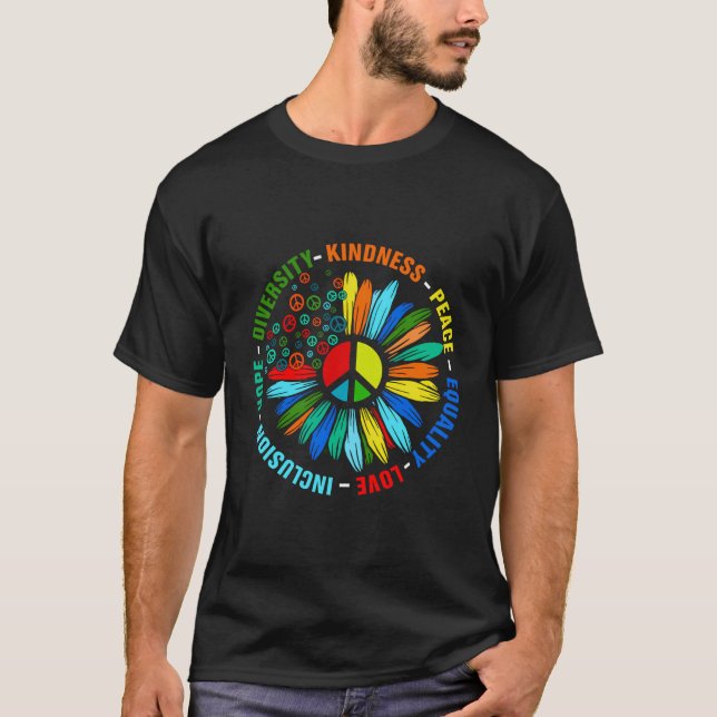 Kindness Peace Equality Love Inclusion Hope Divers T-Shirt (Front)