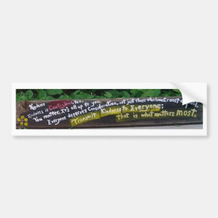Kindness poem bumper sticker