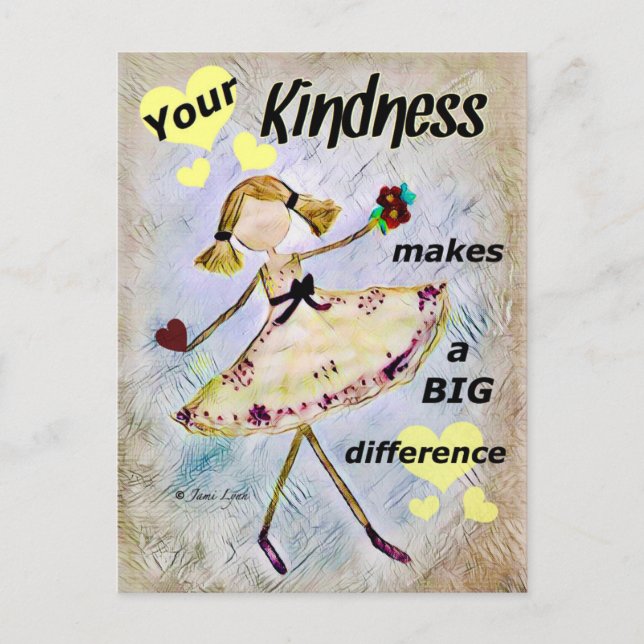 Kindness Postcards custom design personalised (Front)