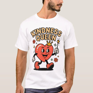 Kindness Queen Shirt – Cute Heart Character Positi