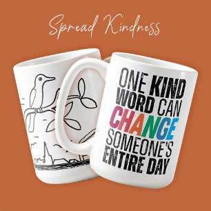 Kindness Quote Modern Trendy Inspirational Coffee Mug