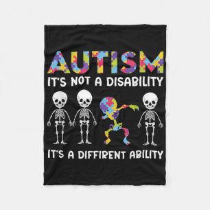 Kindness Ribbon Heart Autism Awareness _3  Fleece Blanket