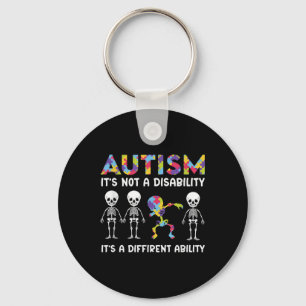 Kindness Ribbon Heart Autism Awareness _3 Key Ring