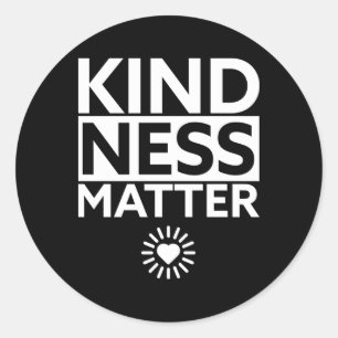 Kindness S Heart Symbol Inspirational Positive Mes Classic Round Sticker