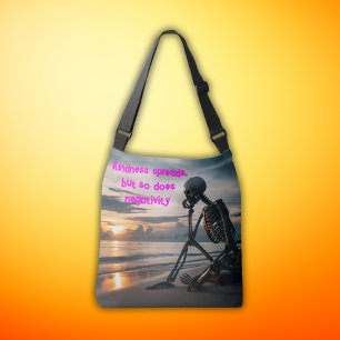 Kindness spreads, but so does NEGATIVITY   Crossbody Bag