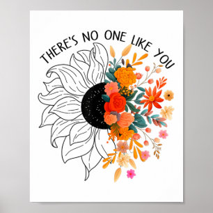 Kindness Sunflower Be Kind Self Care Mental Health Poster