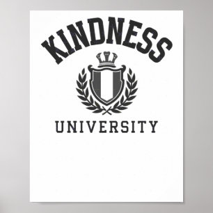 Kindness University - Dark Colour Font Sticker  Poster