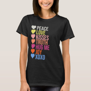 Kindness Vibes Joyful Energy Hug Me Valentine Affi T-Shirt