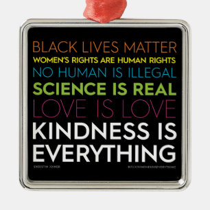 #KindnessIsEverything Square Ornament