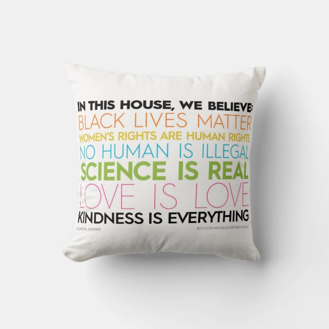 #KindnessIsEverything Throw Pilllow Cushion (Front)