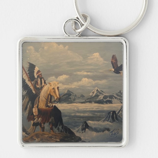 Kindred Spirits, Original by Gary Poling Key Ring (Front)
