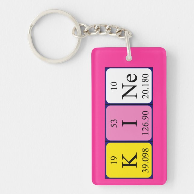 Kine periodic table name keyring (Front)