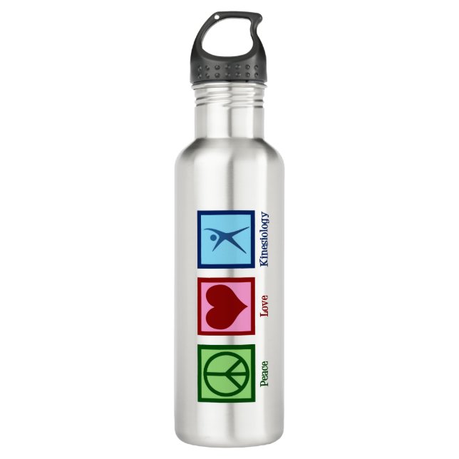 Kinesiologist Peace Love Kinesiology 710 Ml Water Bottle (Front)