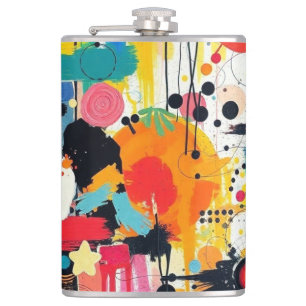Kinetic Colour Burst Hip Flask