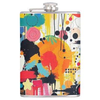 Kinetic Colour Burst Hip Flask