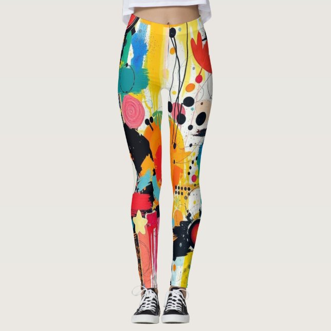 Kinetic Colour Burst Leggings (Front)