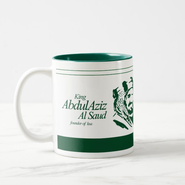 King AbdulAziz AlSaud Two-Tone Coffee Mug (Left)