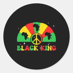 King African American Juneteenth 1865 Black Histor Classic Round Sticker