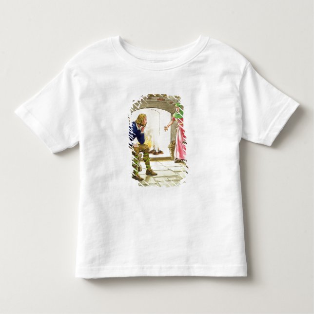 King Alfred (849-99) burning the cakes, from 'Peep Toddler T-Shirt (Front)