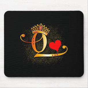 King & Queen Of Hearts Crown Couple Saint Vale Mouse Pad