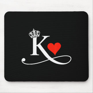 King &amp; Queen Of Hearts Matching Couple Saint V Mouse Pad