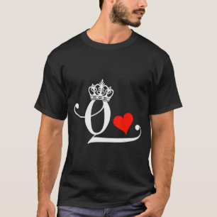 King & Queen Of Hearts Matching Couple Saint V T-Shirt