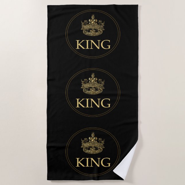 King and Crown Royal Emblem Beach Towel (Front)