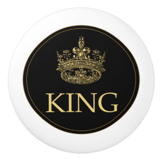 King and Crown Royal Emblem Ceramic Knob