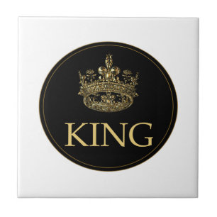 King and Crown Royal Emblem Ceramic Tile