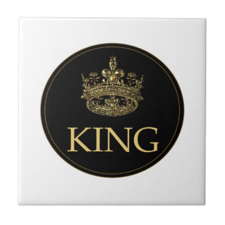 King and Crown Royal Emblem Ceramic Tile