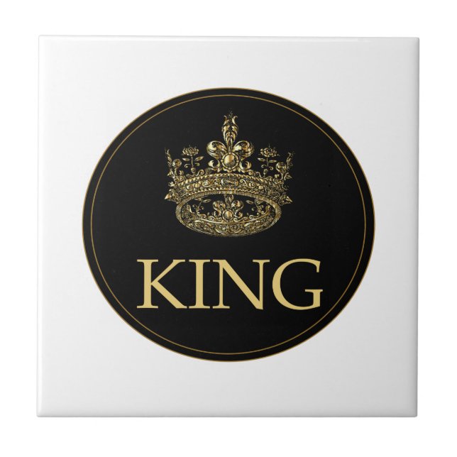 King and Crown Royal Emblem Ceramic Tile (Front)