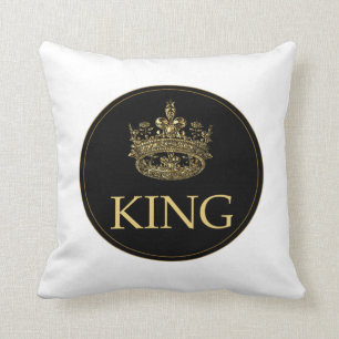 King and Crown Royal Emblem Cushion