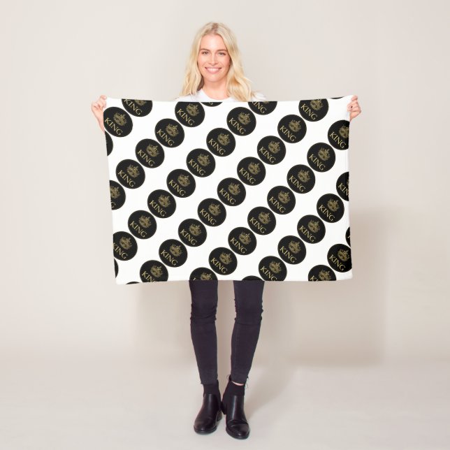 King and Crown Royal Emblem Fleece Blanket (In Situ)