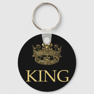 King and Crown Royal Emblem Key Ring