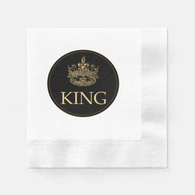 King and Crown Royal Emblem Napkin (Front)