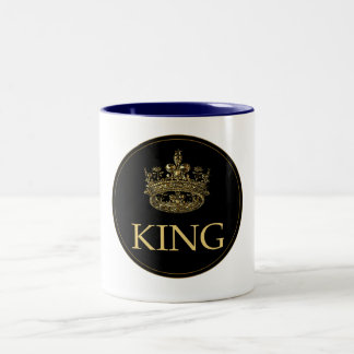 King and Crown Royal Emblem Two-Tone Coffee Mug