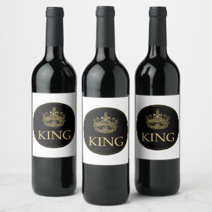 King and Crown Royal Emblem Wine Label