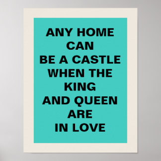 King and Queen 11 x 14 Poster