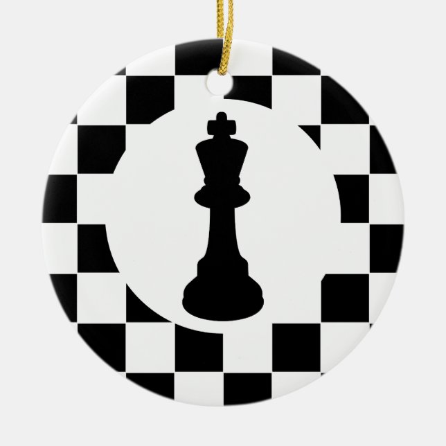 King and Queen Chess Pieces - Christmas Ornament (Front)