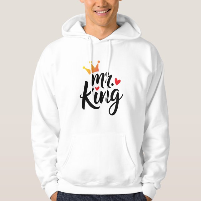 King and Queen Couple Hoodie | Matching Outfits  (Front)