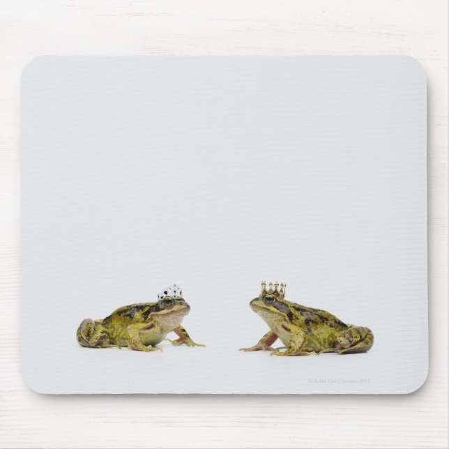 King and Queen frog looking at each other Mouse Pad (Front)