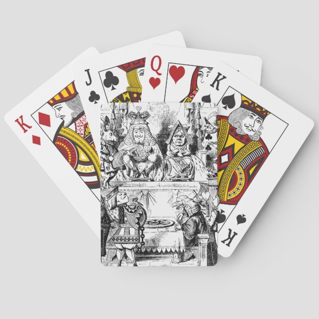 King and Queen of Hearts Alice in Wonderland Playing Cards (Back)