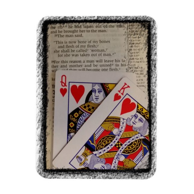 King and Queen of Hearts Genesis Bible Quote Magnet (Vertical)
