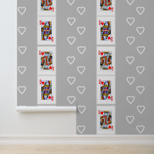 King and Queen of Hearts playing cards Wallpaper