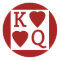 King and Queen of Hearts Stickers