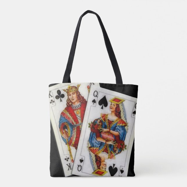 King and Queen Playing Cards Tote Bag (Back)